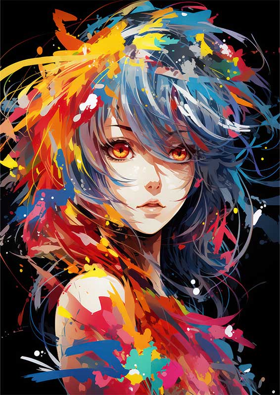 Art image anime girl with splash art | Di-Bond