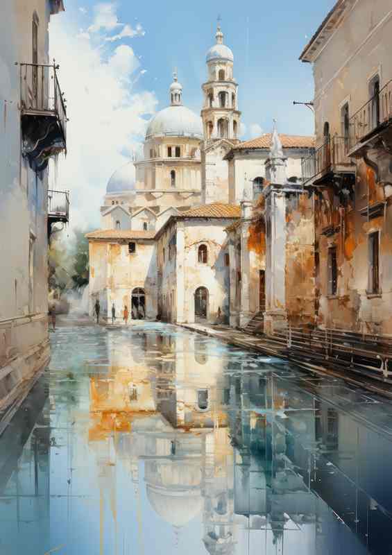 Italian canal a Reflecetion on water | Di-Bond