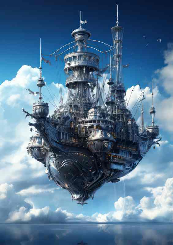 Moonlights Hold Galleon Sails Starry Night | Di-Bond