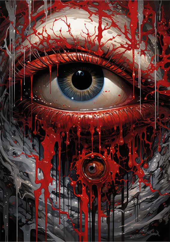 Psychedelic Persona with dripping from the eye | Poster