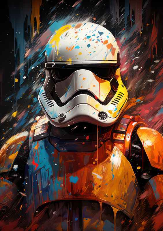 Storm trooper painting splash art style | Di-Bond
