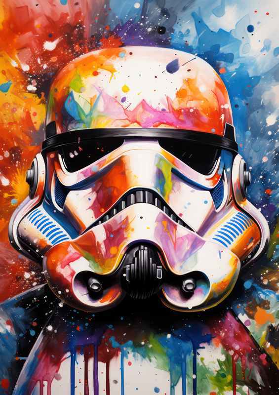 Stormtrooper head watercolors art | Poster