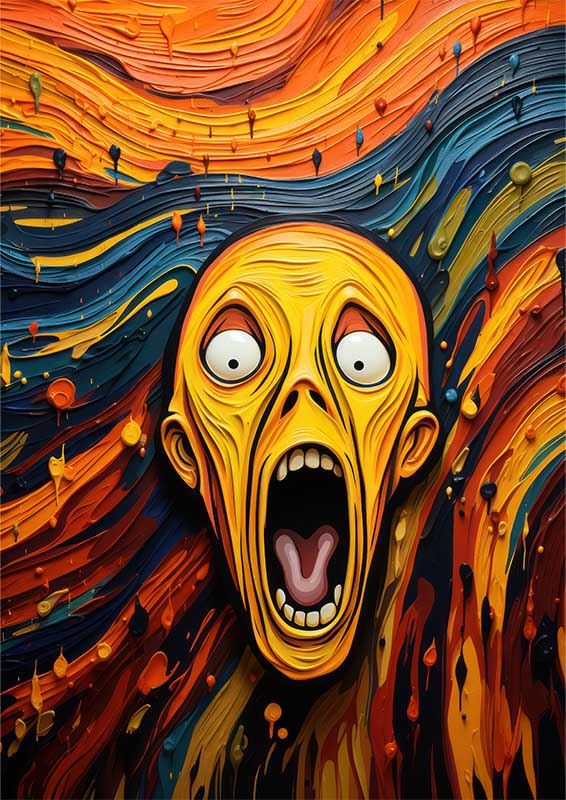 Psychedelic Whirlwind scream style | Canvas