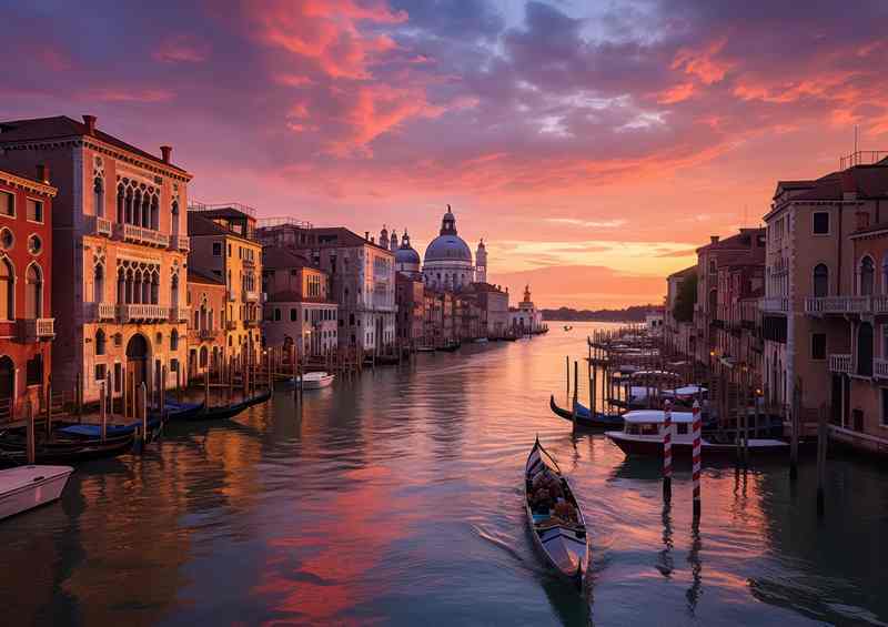 Grand Canal Tranquility Sunsets Gentle Caress | Canvas