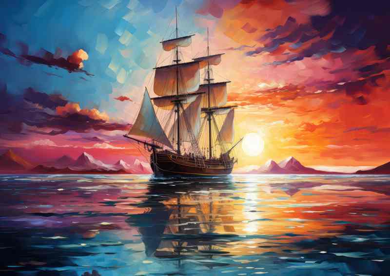 Ocean Whispers Sailboats Mesmeric Sway | Di-Bond