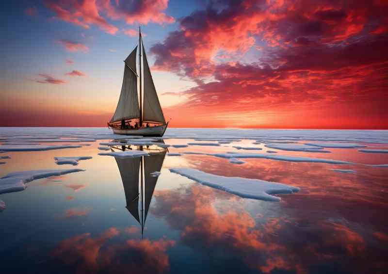 Sailboats Gentle Sway Seascapes Dreamy Palette | Di-Bond