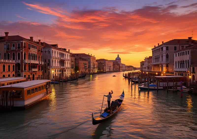 Sunset Dreams Grand Canals Evening Majesty | Di-Bond