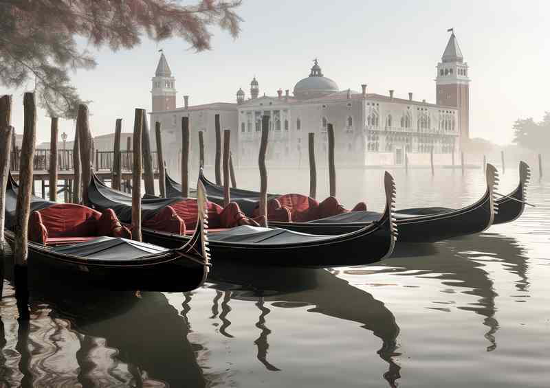 Venice Dreams Gondola On Quiet Water | Poster