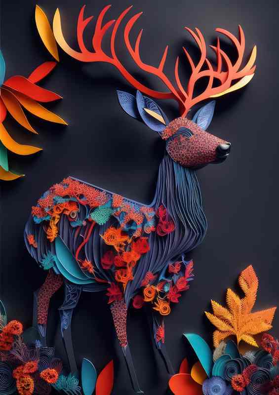Colorful Kingdoms Of David The Deer | Canvas