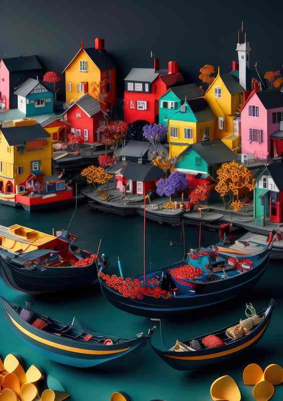 Gondola Adventures through the Floating City | Metal Poster