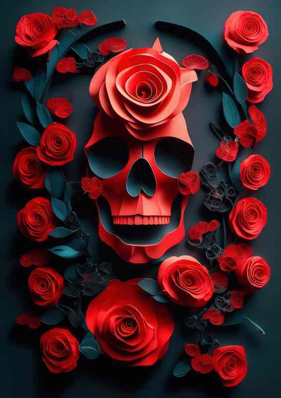 Sculpting Shadows Roses And Skulls | Canvas