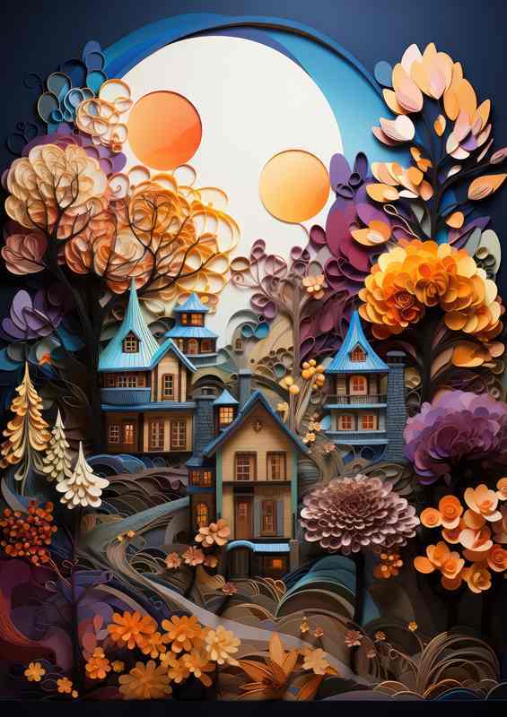 The Alluring Dance Art Depicting Flora and Fauna | Metal Poster