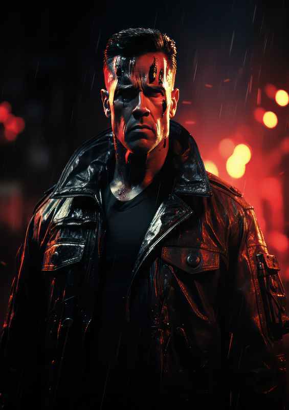 Terminator in the style of retro art | Canvas