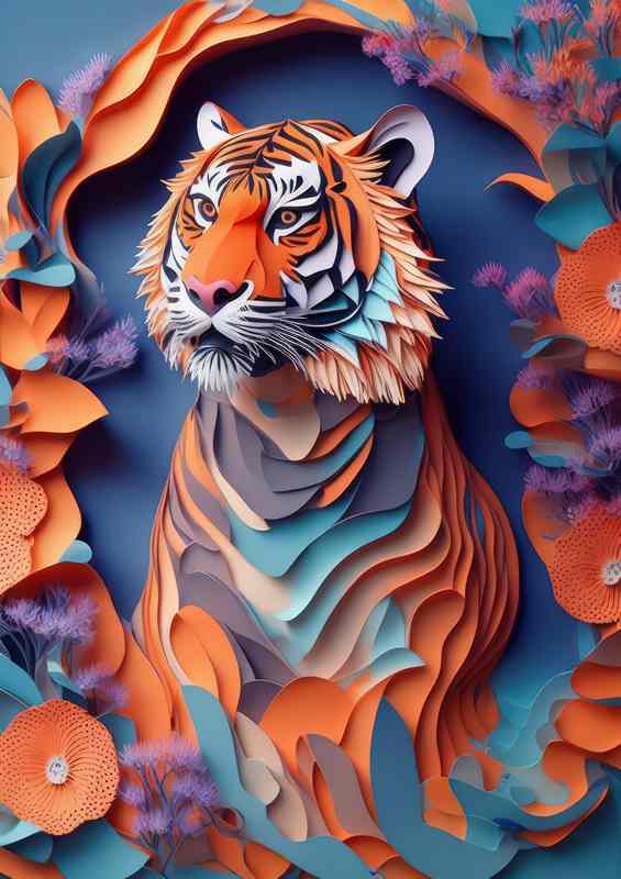 Whimsical Creations The Tiger And Botanical Art | Canvas