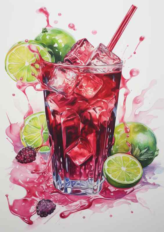 Garnished Glory The Beauty of Embellished Cocktails | Metal Poster