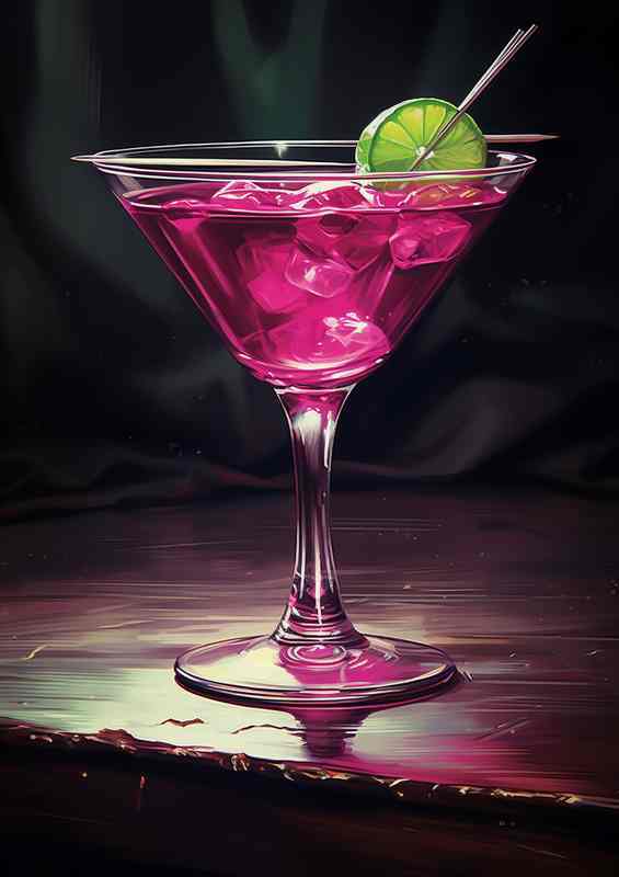Glistening Glass Martini in Dazzling Color Tones | Canvas