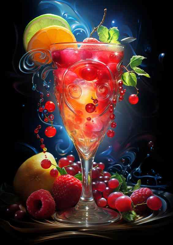 Liquid Luxuries A Gallery of Gourmet Cocktails | Metal Poster