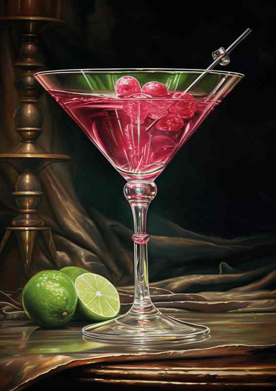 Martini Moods Cocktail in Lush Magenta Hues | Canvas