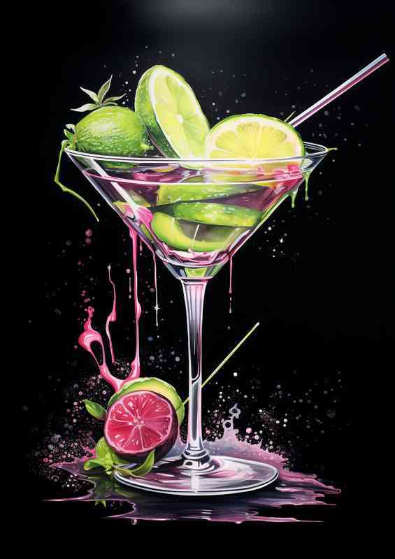 Modern Mixology Artistic Cocktail Martini | Poster