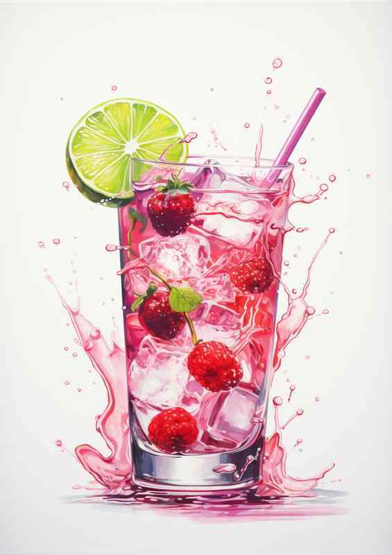Pouring Passion The Art of Red Drinks and Liquor Captures | Di-Bond