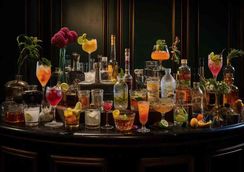 Art on the Rocks Celebrating Cocktails in Style | Poster
