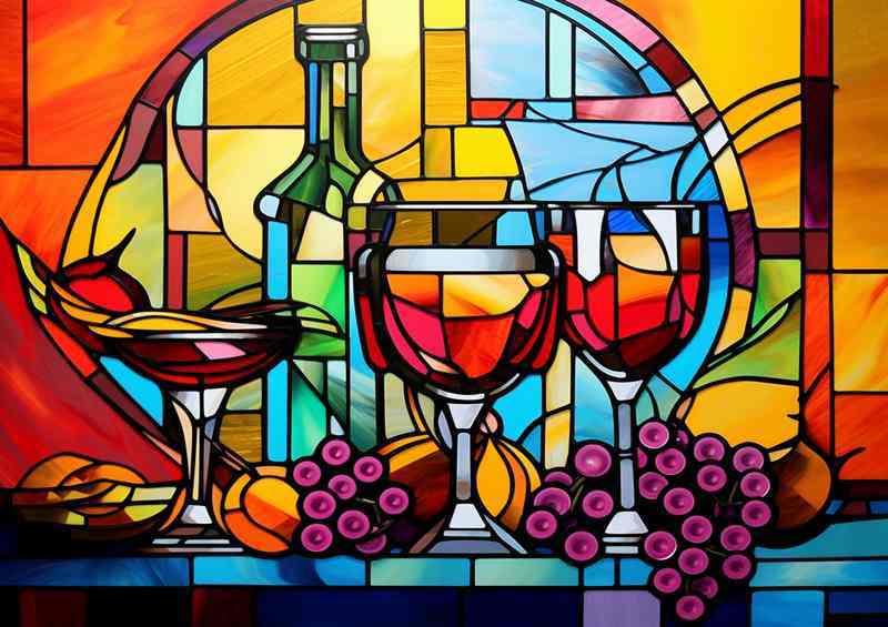 Bottled Brilliance Abstract Paintings of Wine Moments | Di-Bond