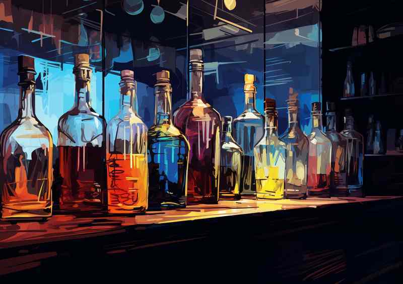 Nightshade Nectars | Liquor & Dark Cocktail Art Poster