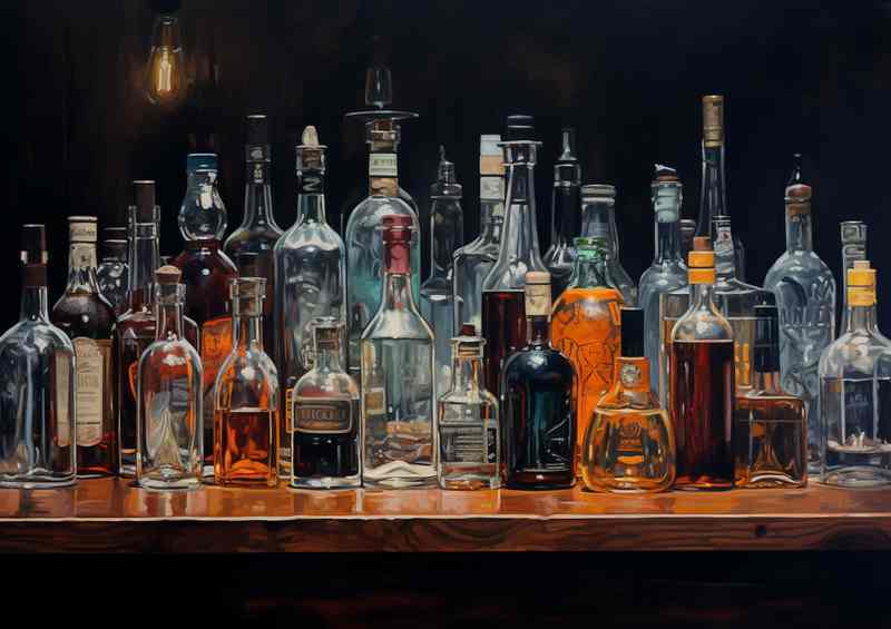 Silhouette Sips Liquor Displays Meets Dark Cocktail Art | Canvas