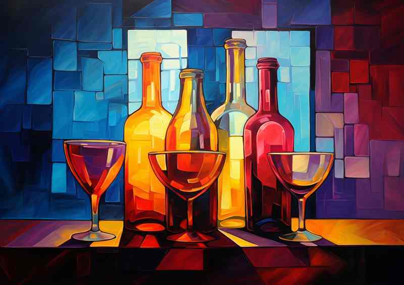 Twilight Tipples Liquor Bottles in Dark Themes | Metal Poster