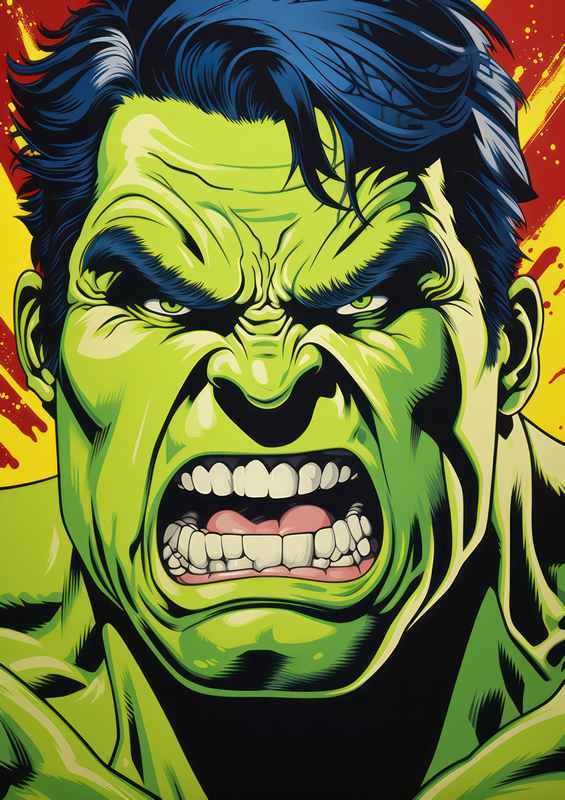 The Hulk pop art style quest of the vally | Di-Bond