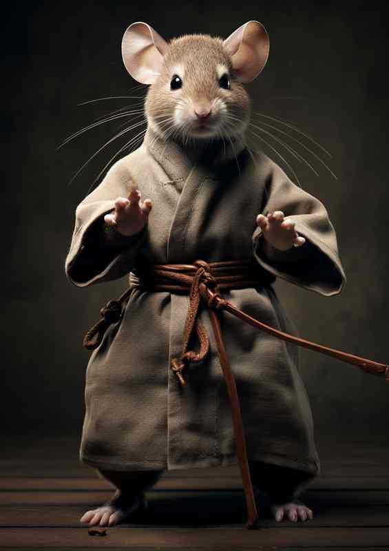 A Mouse dressed in a kung fu outfit | Di-Bond
