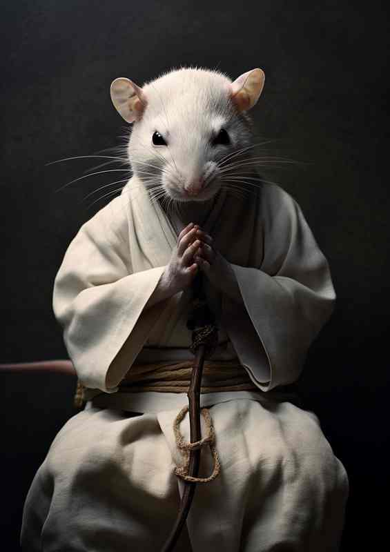 A ninja Mouse who wears a Karate suit | Di-Bond