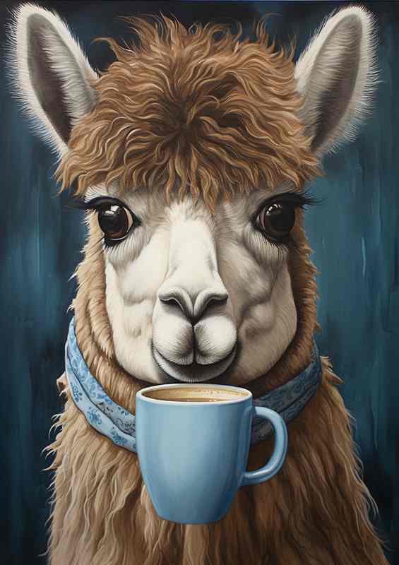 Coffee cup Llama | Poster