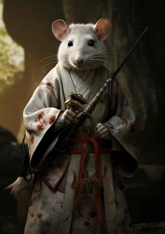 Dojo Dreams Rat Embracing the Martial Arts Spirit | Metal Poster
