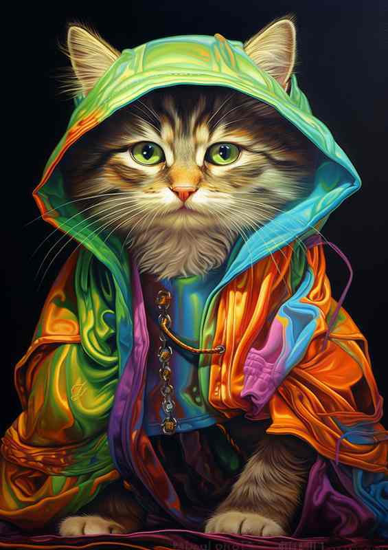 Feline Elegance Meets the Future | Poster