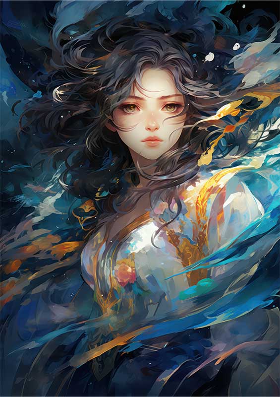 Character underwater girl | Poster
