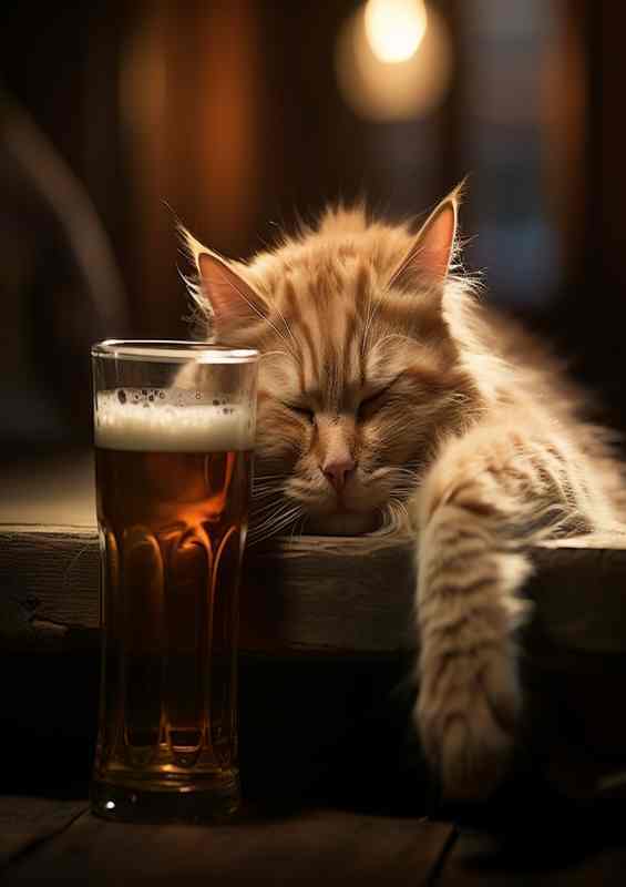 Hops And Whiskers Cats Enjoying the Brewery Life | Di-Bond