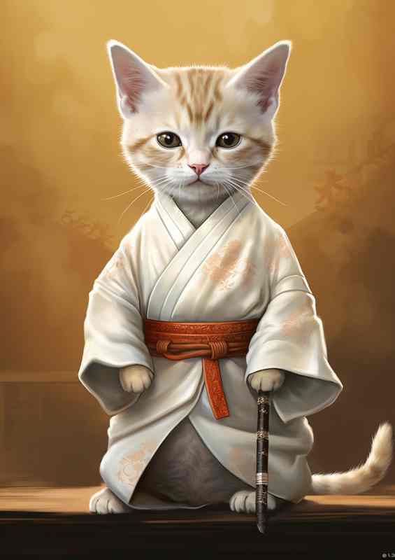 Karate Cat Chronicles Feline Warriors in Action | Di-Bond