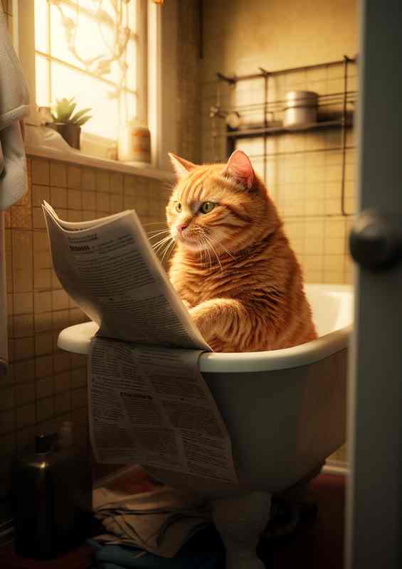 Mews And Menu A Cat Newspapers | Canvas
