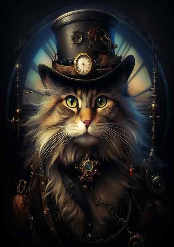 Neon Whiskers A Journey into the Cyberpunk Cat Universe | Di-Bond