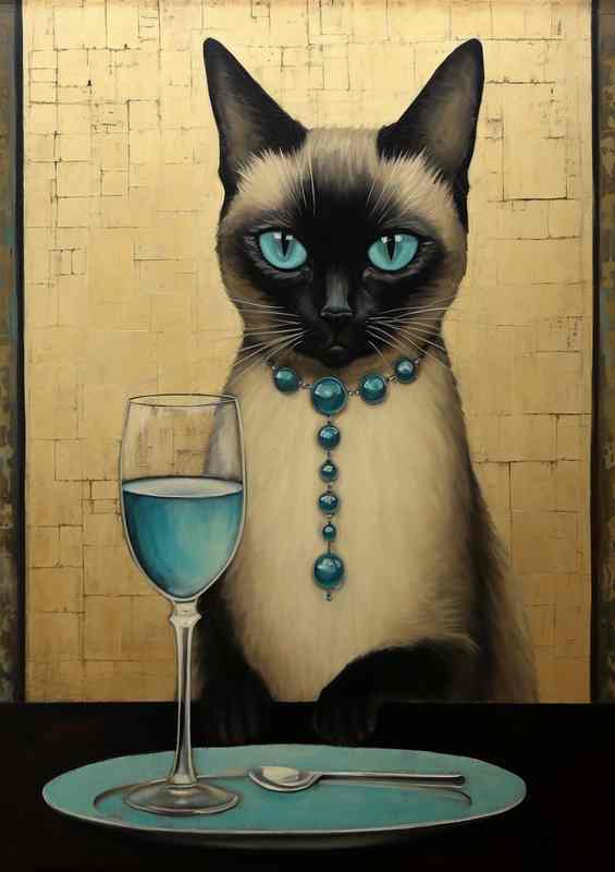 Vino Vignettes Sophisticated Cats with Wine Glasses | Canvas