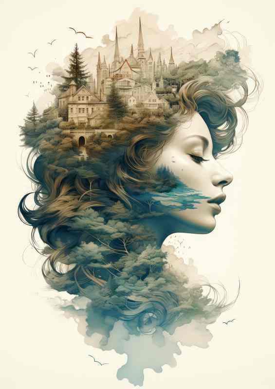Echos of Eternity Lady Art From Beyond | Canvas