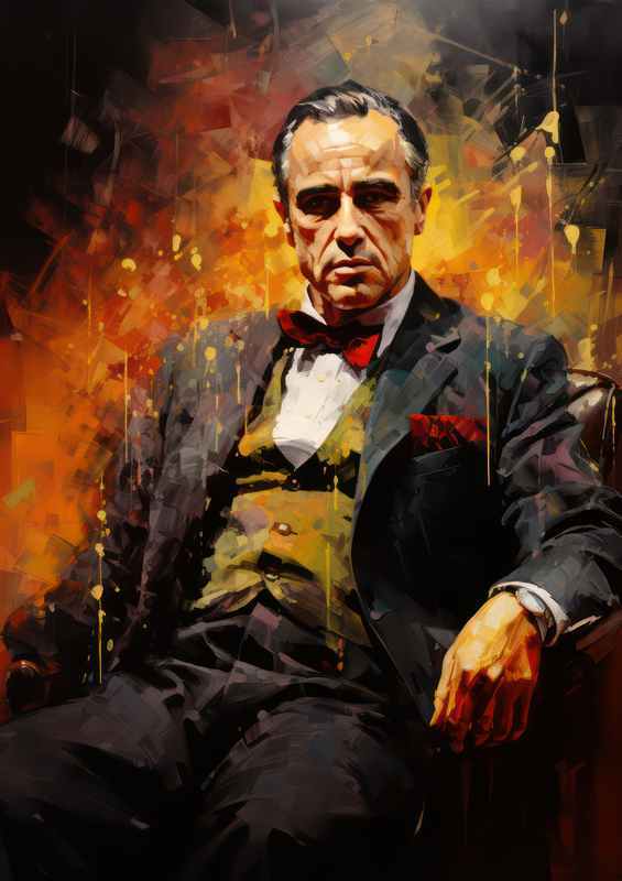 The godfather Very colourful style splash art | Poster