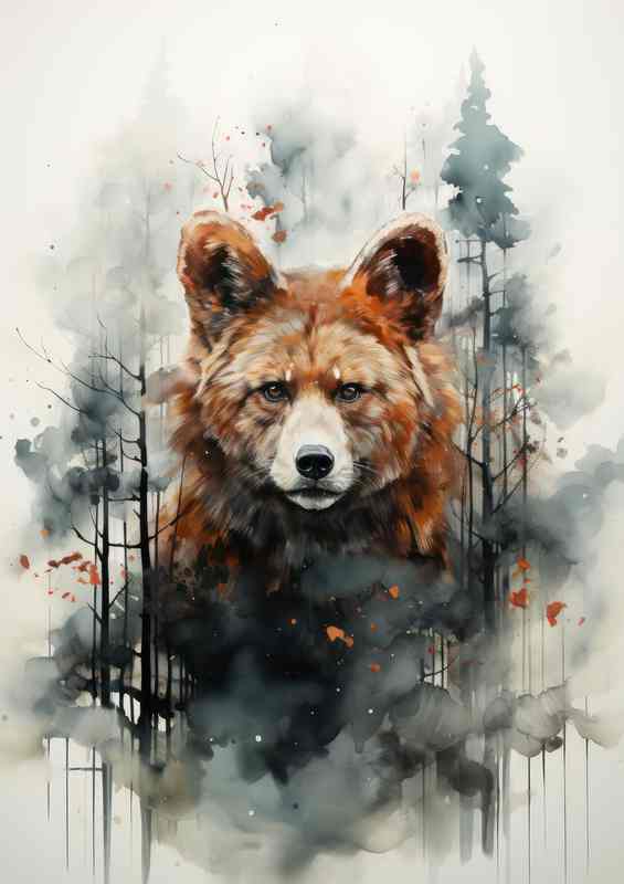 Forests Fused Captivating Double Exposure | Canvas