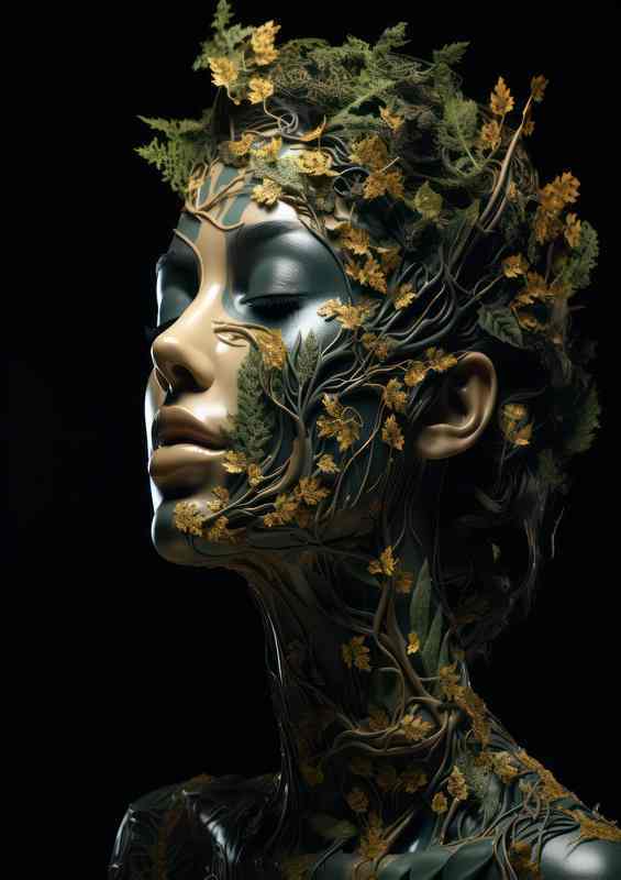 Graceful Echoes of a woman and the trees | Canvas