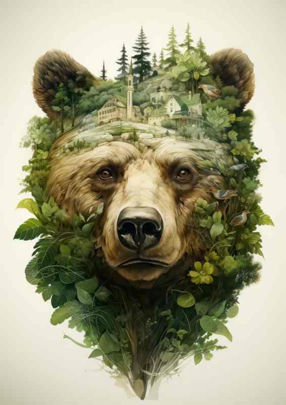 Wilderness Bear Double Expo Poster