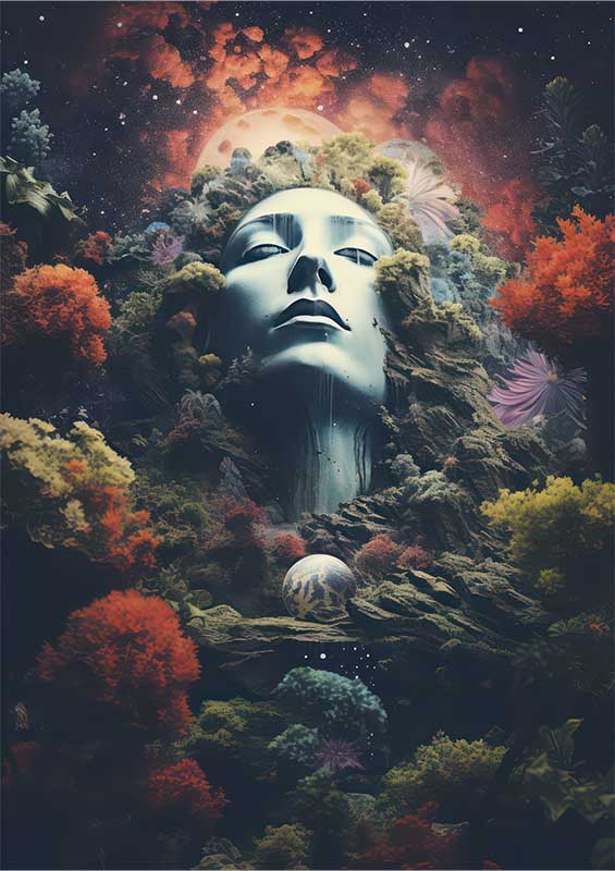 Cosmic Abstract Colorfest Poster
