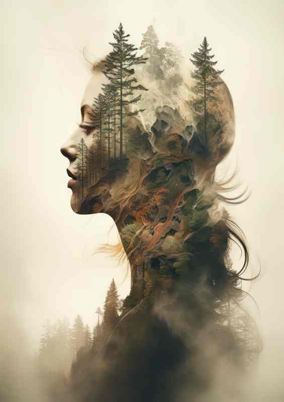 Sylvan Elegance a womans profile | Canvas