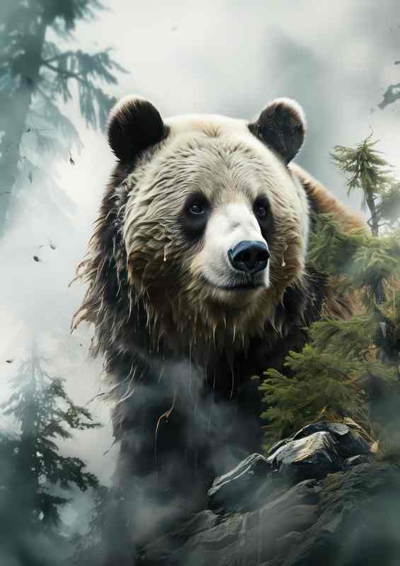 Whispering Shadows A Bear wondering | Di-Bond