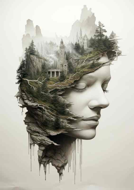 Whispering Wilderness Womans Exposure Forest Dreams | Canvas
